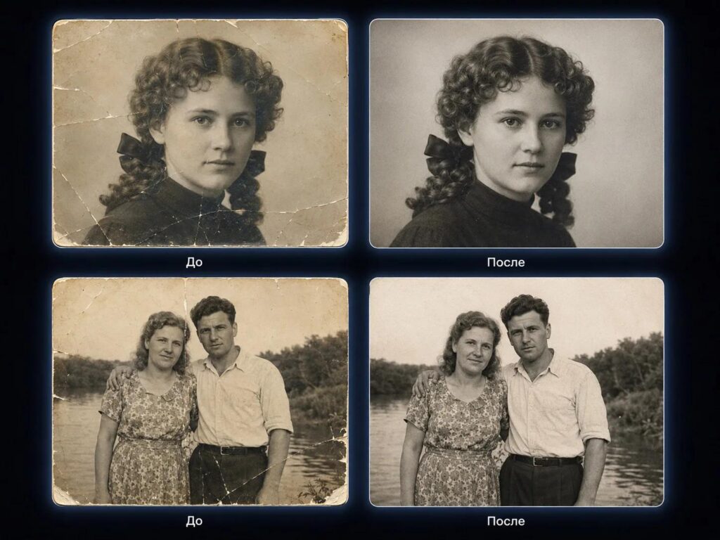Реставрация фотографий — до и после
